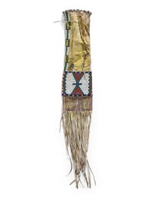 Shoshone Beaded Hide Tobacco Bag