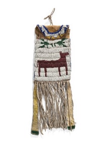 Ute Beaded Buffalo Hide Pouch