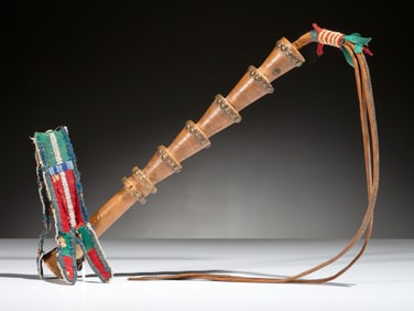 Apsáalooke Quirt, with Beaded Wrist Strap