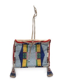 Apsáalooke Beaded Buffalo Hide Utility Bag