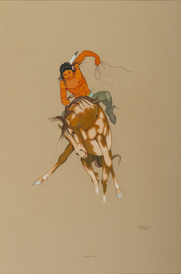 Jerome Tiger (Creek-Seminole, 1941-1967) Riding High, 1966 (1 of 4)
