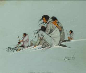 Jerome Tiger (Creek-Seminole, 1941-1967) Death on the Trail, 1965