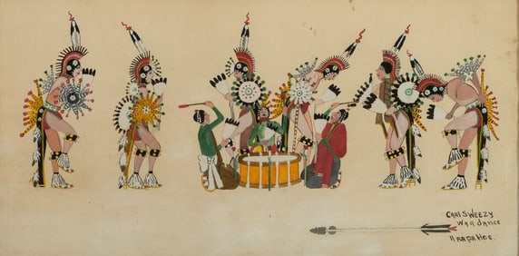 Carl Sweezy (Southern Arapaho, 1879-1953) War Dance