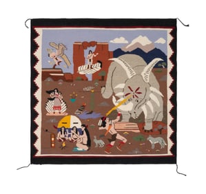 Jane Hyden (Diné, 20th century) Navajo Creation Story, Pictorial Weaving