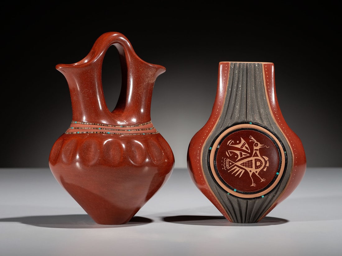 Russell Sanchez (San Ildefonso, b. 1963) Pottery Vases (1 of 4)