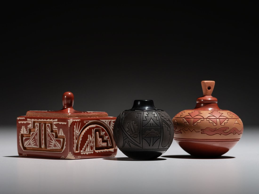 Dolores Curran (Santa Clara, b. 1954) Miniature Pottery (1 of 3)