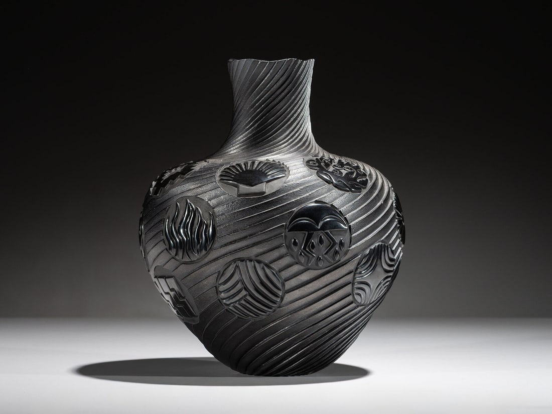 Nancy Youngblood and Dominique Toya (Santa Clara, b. 1955 / Jemez, 1971-2023) Micaceous Blackware (1 of 5)