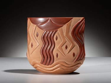 Chris Youngblood (Santa Clara, b. 1989) Three-Toned Pottery Vase, Elemental Rain