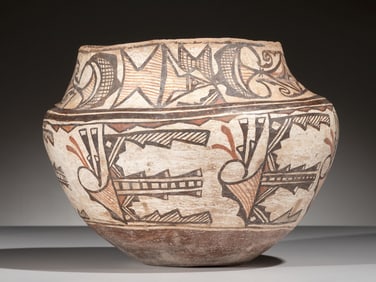 Zuni Polychrome Pottery Olla