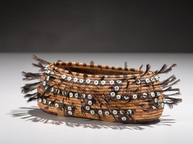 Pomo Feathered Gift Basket