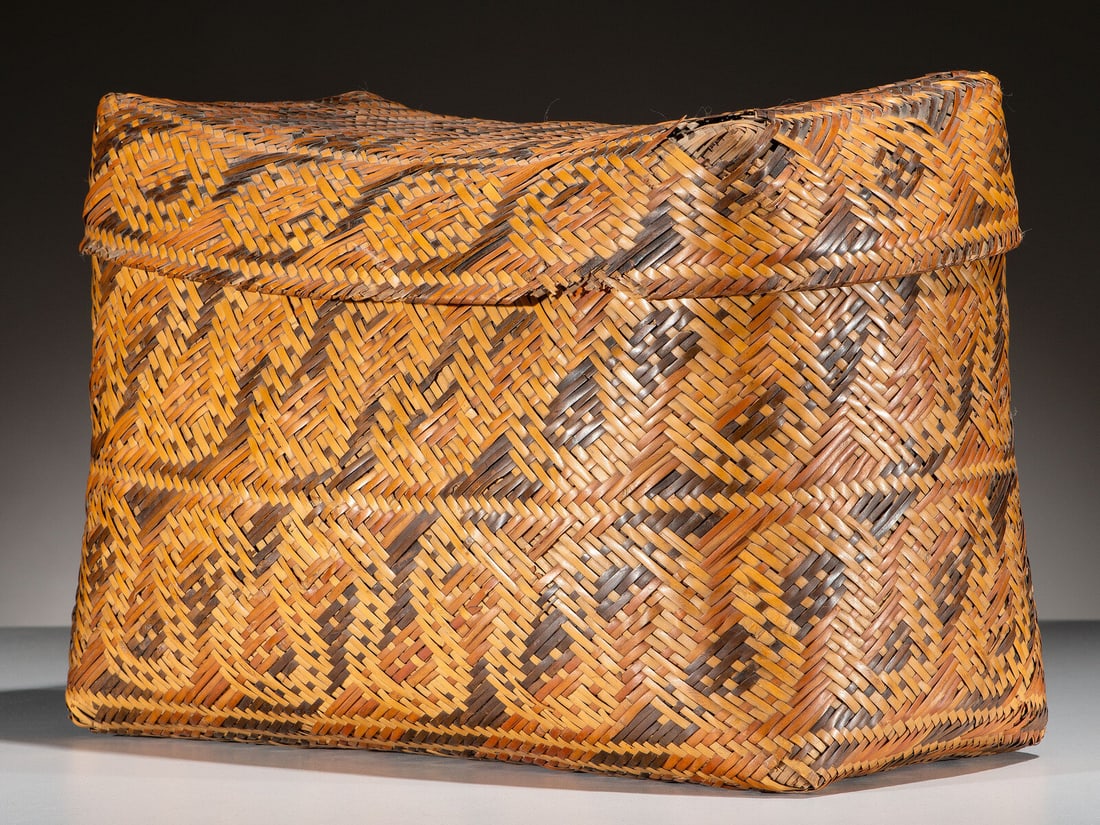 Chitimacha Lidded Double-Walled Basket (1 of 3)