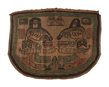 Nuu-chah-nulth Cedar Bark Painted Robe
