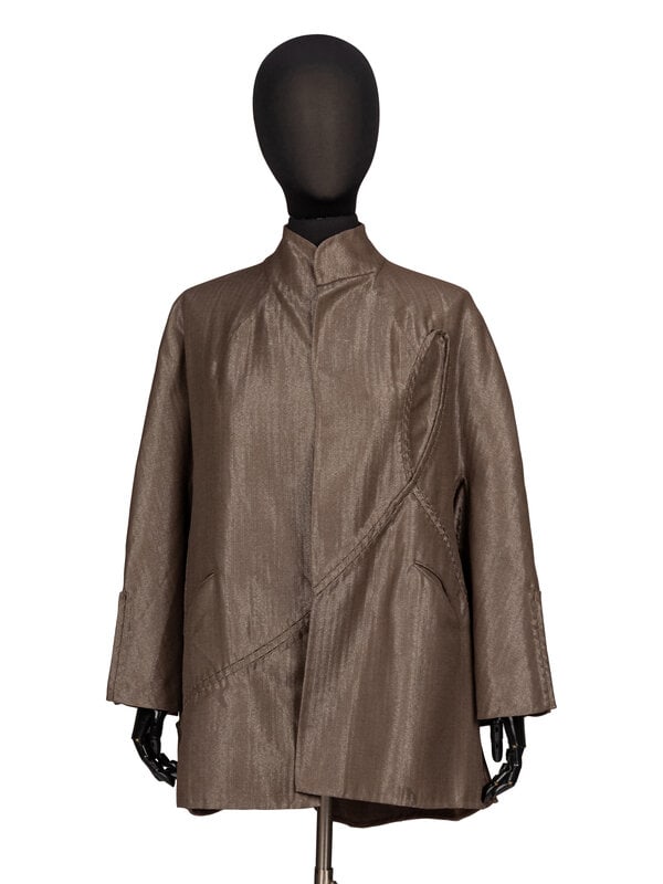 Ralph Rucci, Metallic Pewter Wool Jacket (1 of 3)