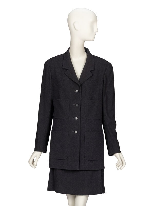 Chanel, Black Wool Skirt Suit (1 of 4)