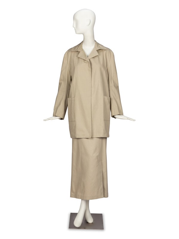 Yohji Yamamoto, Tan Twill Skirt Ensemble (1 of 5)
