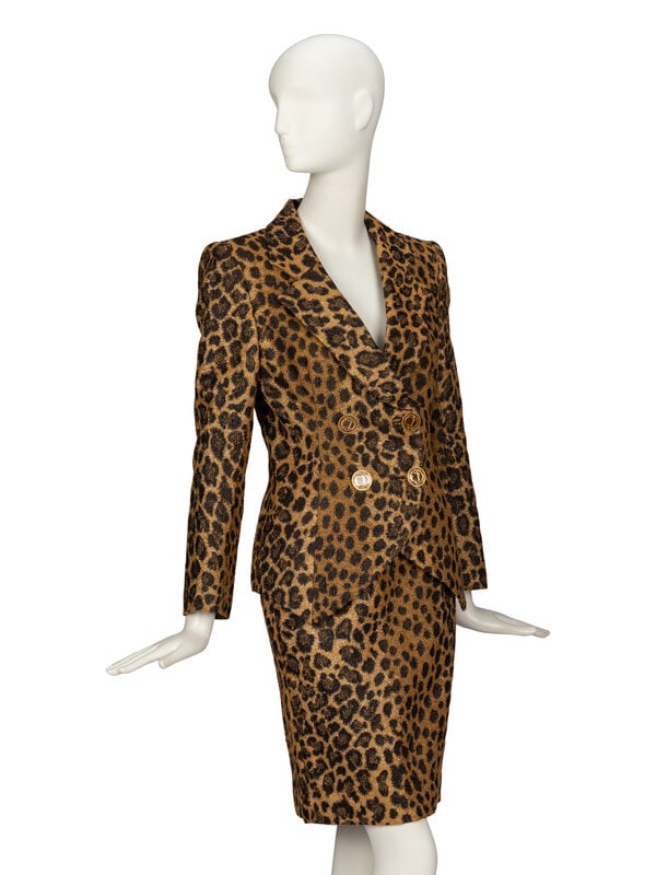 Christian Dior, Leopard-Print Demi-Couture Skirt Suit (1 of 4)