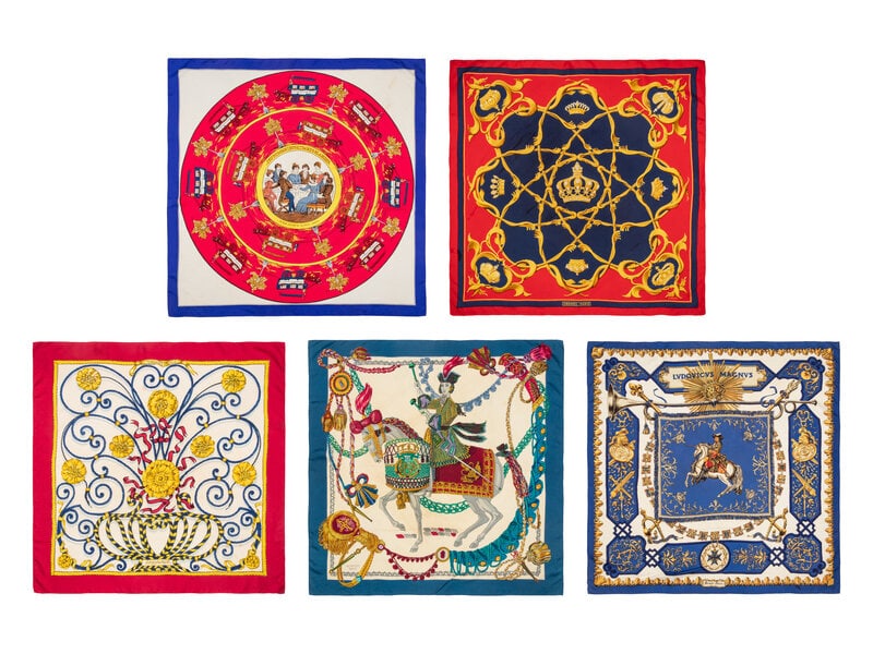 Hermès, Group of Five Scarves (1 of 6)