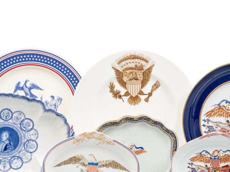 A Collection of Mottahedeh Americana-Themed Porcelain Articles (1 of 3)