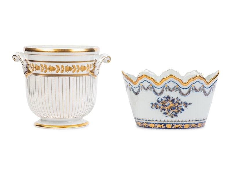 Two Vista Allegre Porcelain Cache Pots (1 of 2)