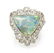An Art Deco Platinum, Grey Opal and Diamond Ring, 6.20