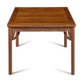 A Chinese Huanghuali Square Center Table, Baxianzhuo, 18th-19th Century 清中期