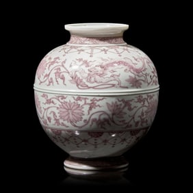 A Japanese Underglaze Red-Decorated Vase, Seifu Yohei III, Meiji Period