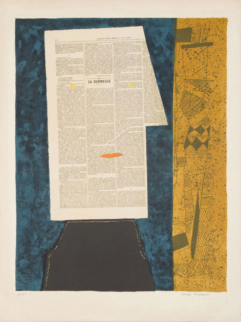 Max Papart, (French, 1911-1994), La Dormeuse, 1969: Max Papart (French, 1911-1994) La Dormeuse, 1969 print edition 14/50, signed Max Papart (lower right) 25 1/2 x 19 3/4 inches.