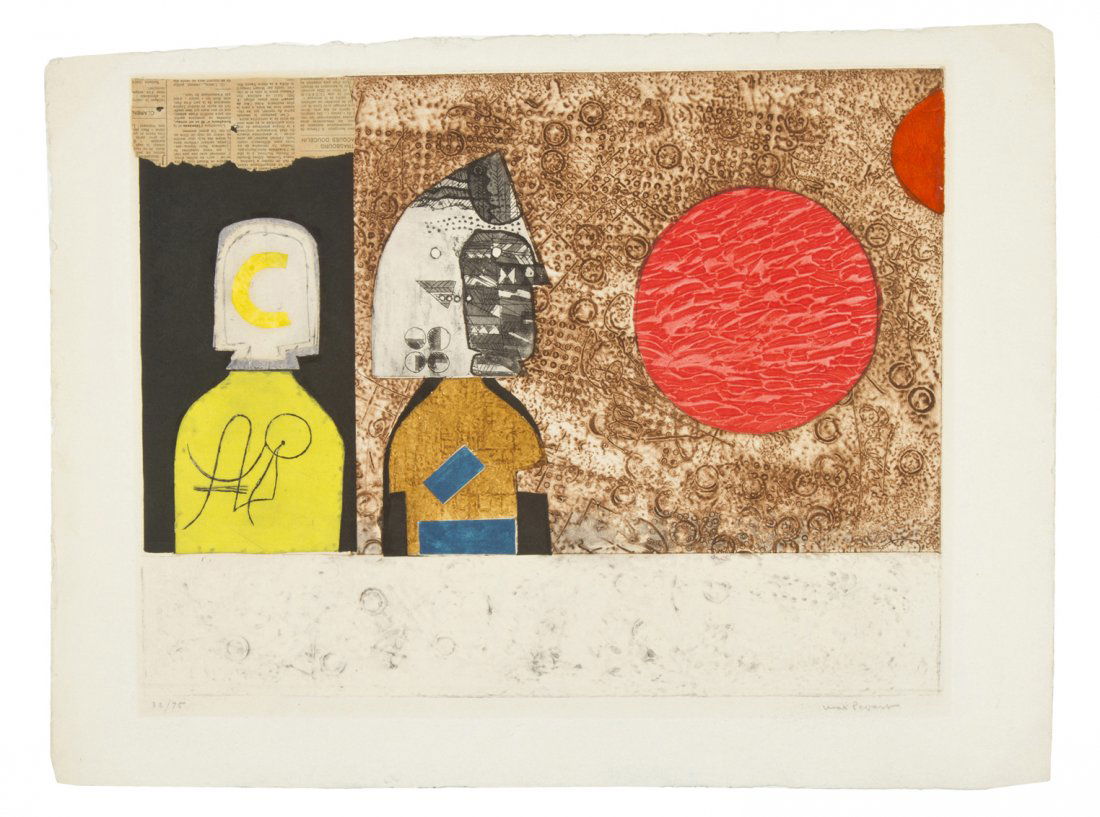 Max Papart, (French, 1911-1994), Jeux de Glace, 1978: Max Papart (French, 1911-1994) Jeux de Glace, 1978 print edition 32/75, signed Max Papart (lower right) 19 3/4 x 24 3/4 inches.