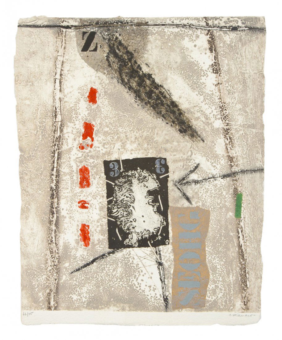 James Coignard, (French, 1925-2008), Seohg: James Coignard (French, 1925-2008) Seohg carborundum print edition 62/75, signed J. Coignard (lower right) 20 3/4 x 17 1/4 inches.