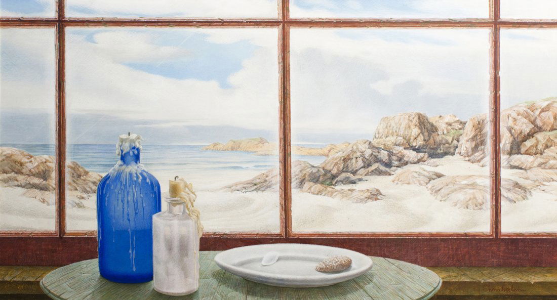 Wynn Chamberlain, (American, b. 1929), The End of Winte: Wynn Chamberlain (American, b. 1929) The End of Winter egg tempera on board signed Chamberlain (lower right) 19 x 35 inches. Property from the Estate of Helen Ramsdell Bingham, West P