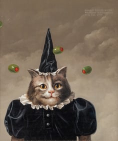 Donald Roller Wilson (American, b. 1938) Witch Cat in the Sky Do You See In Your Mind At Night, 1977