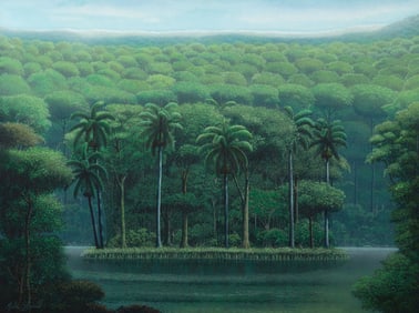 Rubén Berland (Cuban, b. 1955) Mogote Dentro del lago gris, 2009