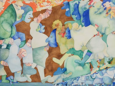 Gladys Nilsson (American, b. 1940) Blewbanananosask, 1968