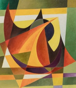 Werner Drewes (American/German, 1899-1985) Autumn Fire, 1980