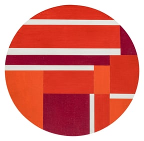 Ilya Bolotowsky (Russian-American, 1907–1981) Tondo in Three Reds, 1976