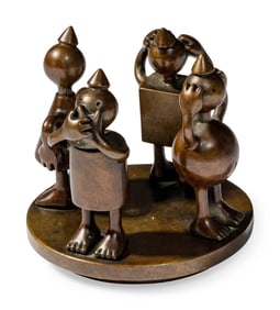 Tom Otterness (American, b. 1952) Three Evils and Cone Figure, 2006