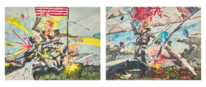 Barnaby Furnas (British, b. 1973) Where the Boys Are (Iwo Jima), August 13, 2000, A Pair, 2000