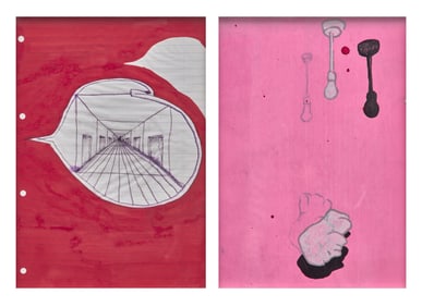 Urs Fischer (Swiss, b. 1973) Weak Eyes / Soft Hair, 2000 (two works)