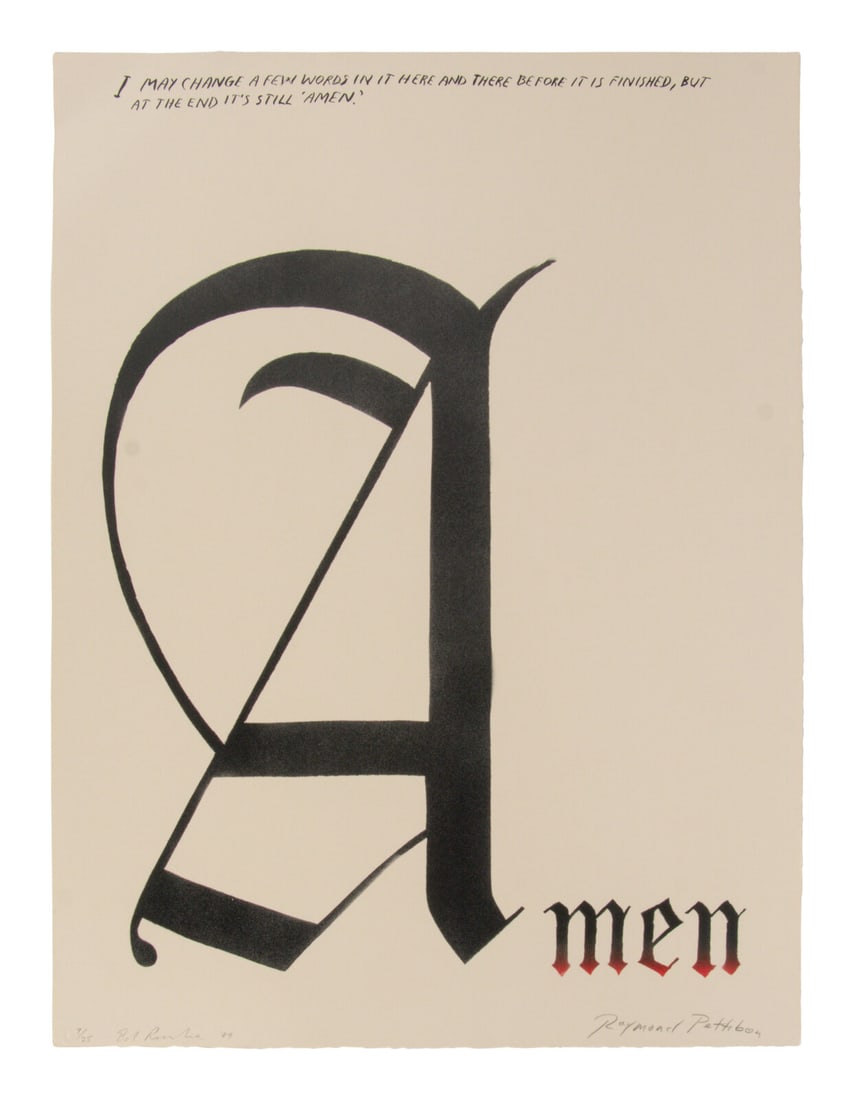 Ed Ruscha and Raymond Pettibon (American, b.1937 | b.1957) Amen (State I), 2009