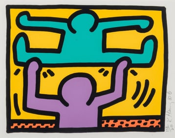 Keith Haring (American, 1958-1990) Pop Shop I: one plate, 1987