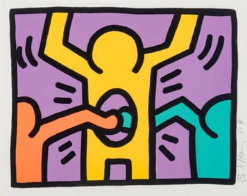 Keith Haring (American, 1958-1990) Pop Shop I: one plate, 1987