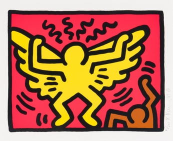Keith Haring (American, 1958-1990) Pop Shop IV: one plate, 1989