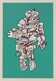 Jean Dubuffet (French, 1901-1985) Protestator (Green) (from Présences Fugaces), 1973