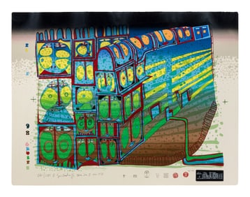 Friedensreich Hundertwasser (Austrian, 1928–2000) Night Train, 1978