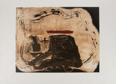 Antoni Tàpies (Spanish, 1923–2012) Pied et Trait Rouge, 1987