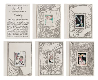 Pierre Alechinsky (Belgian, b. 1927) ABC de correspondance (complete portfolio of five with original