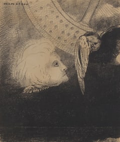 Odilon Redon (French, 1840-1916) La Roue (Plate III from Dans Le Rêve), 1879