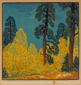 Gustave Baumann (American/German, 1881–1971) Pine and Aspen, 1923