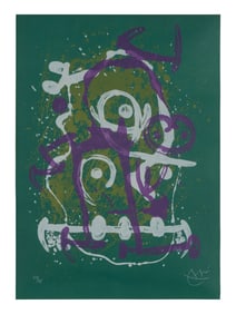 Joan Miró (Spanish, 1893–1983) Chevauchée - vert violet brun, 1969