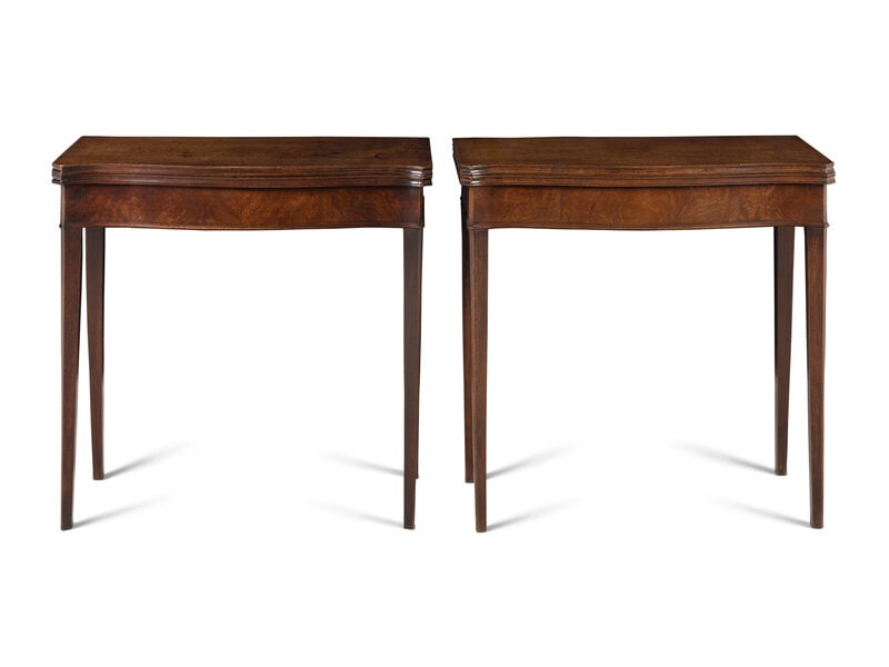 A Pair of George III Mahogany Games Tables  (1 of 4)